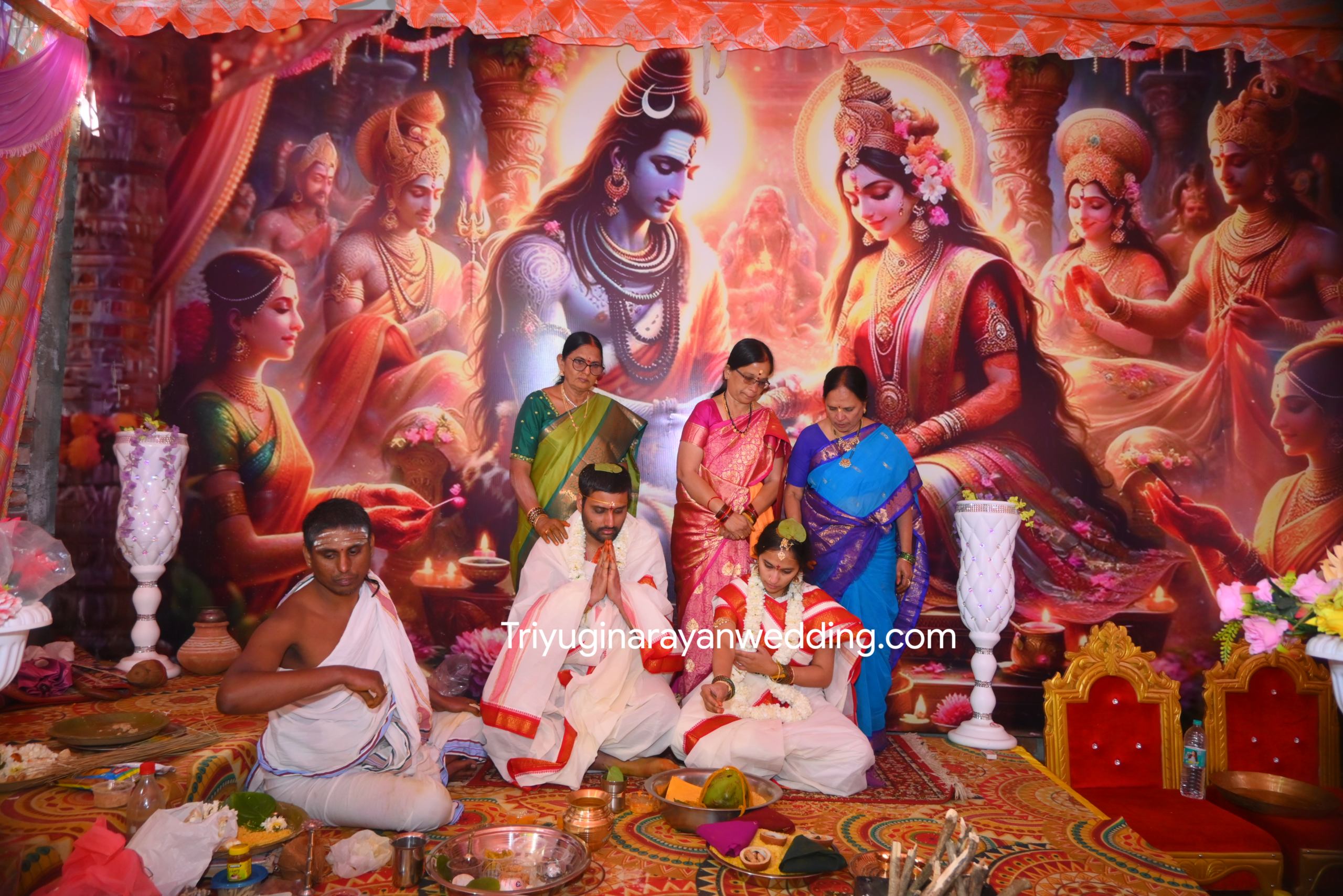 South-indian-weddding-Triyuginarayan-temple
